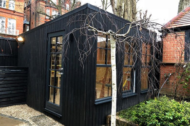 Artist studio with green roof