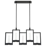 Eurofase - 10 Light Contemporary Chandelier - Hanson Black Up And Down Light LED Linear Chandelier
