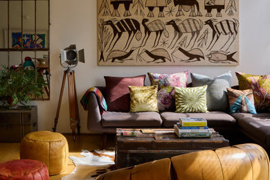 Design ideas for an eclectic living room in London.