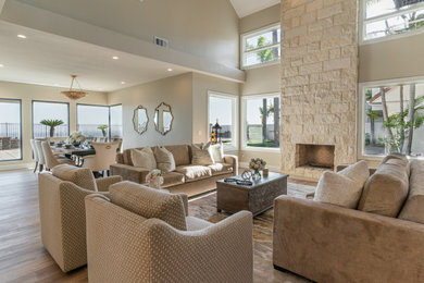 Inspiration for a transitional living room remodel in Orange County