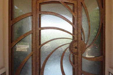 Inspiration for a contemporary entryway remodel in Phoenix