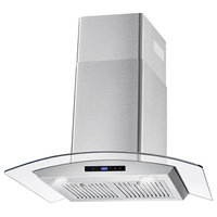 2-Piece Kitchen, 30" Gas Range and 30" Wall Mount Range Hood