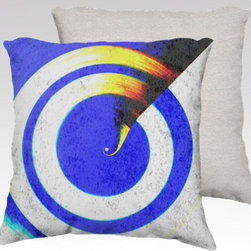 TOROSIETE Throw Pillow Cover - Remolino with White Back - Products
