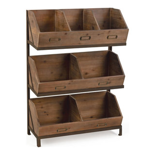 Industrial Metal Bin Organizer/Display