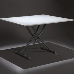 Aspen White/Silver Dining Table - Dining Tables
