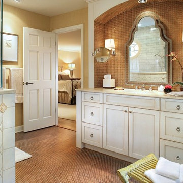 Cream and Copper Masterbath, Summit, NJ