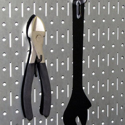 Wall Control Galvanized Metallic Metal Pegboard ToolBoard | Peg Board Colors - Garage And Tool Storage