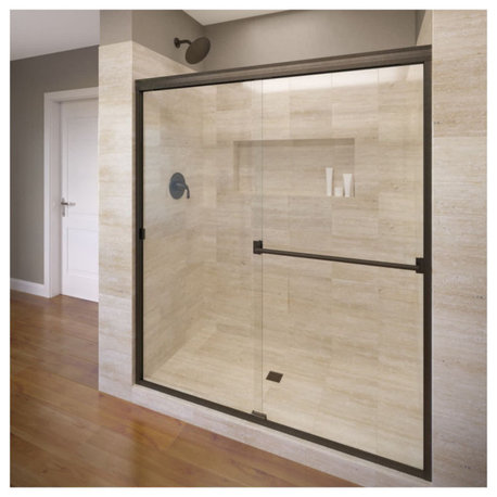 Basco CLCH05A4465CL Classic 65-1/2"H x 44"W Bypass Framed Shower - Oil Rubbed