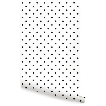 Small Polka Dots Peel and Stick Vinyl Wallpaper, 24"w X 60"h