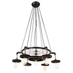 CWI LIGHTING - CWI LIGHTING 9723P35-7-211 7 Light Down Chandelier with Blackened Copper - CWI LIGHTING 9723P35-7-211 7 Light Down Chandelier with Blackened Copper finishThis breathtaking 7 Light Down Chandelier with Blackened Copper finish is a beautiful piece from our Prado Collection. With its sophisticated beauty and stunning details, it is sure to add the perfect touch to your décor.Collection: PradoCollection: Blackened CopperMaterial: Metal (Stainless Steel)Hanging Method / Wire Length: Comes with 120" of chainDimension(in): 15(H) x 35(Dia)Max Height(in): 130Bulb: (7)60W E26 Medium Base(Not Included)CRI: 80Voltage: 120Certification: ETLInstallation Location: DRYOne year warranty against manufacturers defect.
