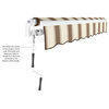 Awntech 16'x10' Maui Manual Acrylic Fabric Retractable Awning, Brown/Tan/White