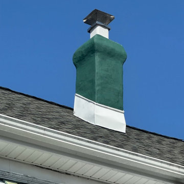Repaired & Custom "EAGLES" Painted Chimney