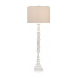 White Baluster Buffet Lamp - Table Lamps