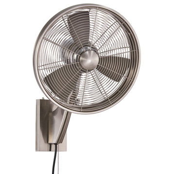 Minka Aire Anywhere Brushed Nickel 15" Indoor/Outdoor Wall Mount Fan