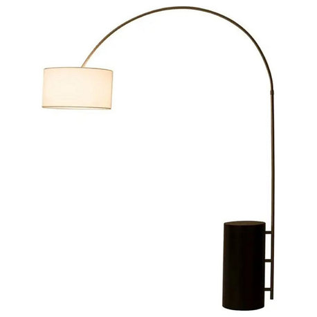 Palos Verdes Arc Floor Lamp - 82", Dark Brown & Brushed Nickel, Dimmer