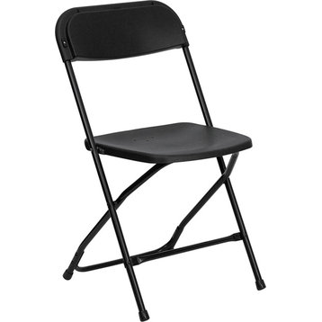 Hercules Series 650 lb. Capacity Premium Black Plastic Folding Chair