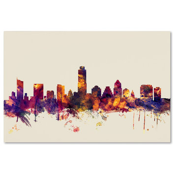 Michael Tompsett 'Austin Texas Skyline' Canvas Art, 19"x12"