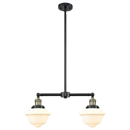 Innovations 2-LT Small Oxford 24" Chandelier - Black Antique Brass