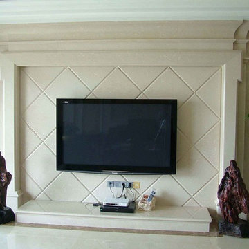 custom marble Tv background wall tile