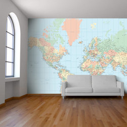 Classic World Map Wallpaper - Wallpaper