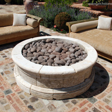 Hand Carved French Limestone Fire Pit