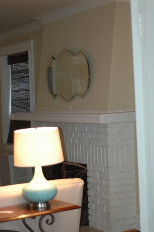 Slanted Wall Above The Fireplace, How To Hang A Mirror On An Angled Wall