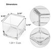 CYS Glass Cube Vase, Set of 6, 3.15"x3.15"x3.15"