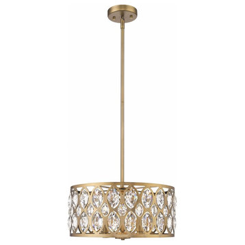 5 Light Chandelier in Metropolitan Style - 19.75 Inches Wide by 9 Inches