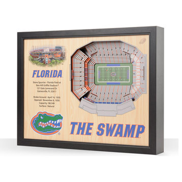 NCAA Florida Gators 25 Layer Stadiumviews 3D Wall Art