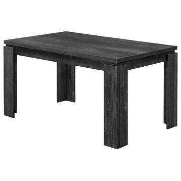 HomeRoots 35.5" x 59" x 30.5" Black Reclaimed Wood Look Dining Table