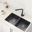 STYLISH Single Handle Pull Down Matte Black Kitchen Faucet