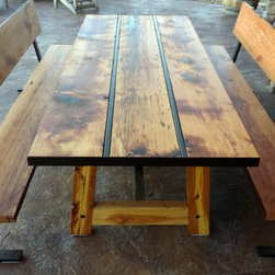 Exterior Dining Table and Benches - Indoor Benches