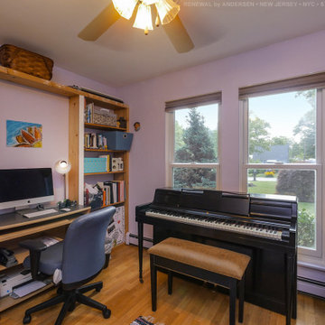 Tall New Windows in Lovely Music Room and Office - Renewal by Andersen NYC / NJ