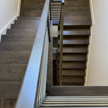 Project #137 | Maple Staircase with Stainless Steel Railing