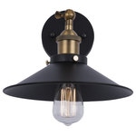 Yosemite Home Decor - Aharon 1-Light Pendant - The Aharon Pendant by Yosemite Home Decor features an industrial inspired light fixture. This 1-light wall sconce has a dark grey finish with copper hardware. The dark grey metal shade exposes a large light bulb. This fixture is functional and stylish. Put this light fixture in any home or place of business to create subtle industrial flare. It requires (1)  (A19) bulb at a maximum of 60-watts. A limited 1-year warranty is included on all parts. UL Listed.