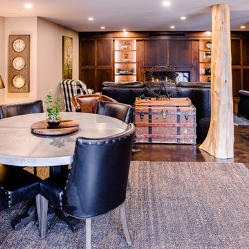 Modern Rustic Luxury Finished Basement in Richfield, Ohio