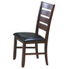 Monarch Specialties Side Chair in Dark Oak, Set of 2