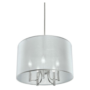 Ilex GHOP-TU-SOZ-AB-IN Ghost Petitie Chandelier - Silver Organza Light. Incandec