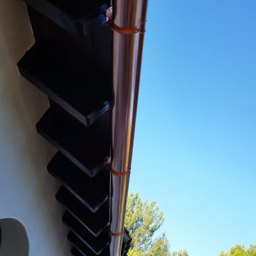 5 inch Half Round (Seamless) Copper With Circles and Shanks, Agoura Hills