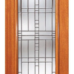 Contemporary Art Deco Beveled Glass Front Door - Front Doors