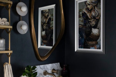 Powder room - modern powder room idea in Orlando