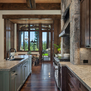 75 Beautiful Kitchen With Brown Cabinets And Granite Countertops
