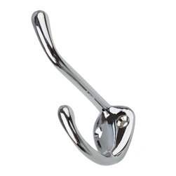 GlideRite Hardware - Double Robe and Coat Hooks, Polished Chrome - Wall Hooks