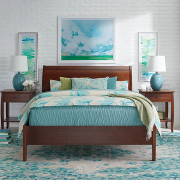 Cascade Queen Platform Bed - Cherry