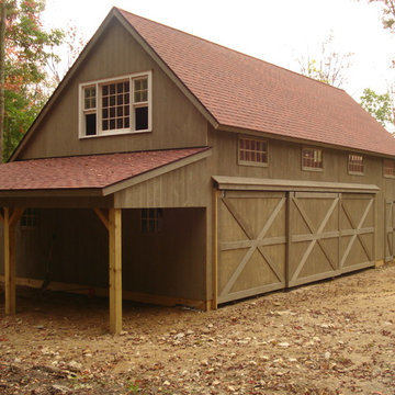 Saltbox Style Pole Barns