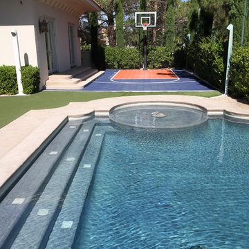 Las Vegas Backyard Basketball Court by Vegas Game Courts