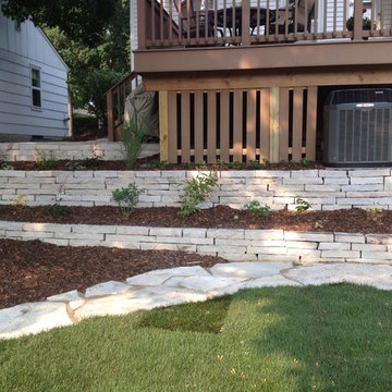 Natural Stone Walls, Walks, and Patio