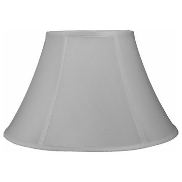 Faux Silk Bell Lamp Shade, 8x16x10", Off White