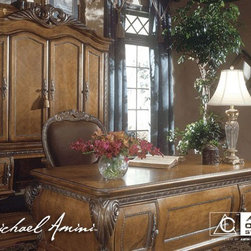 AICO Furniture - Eden 66" W Executive Desk in Amaretto - 60207 - Furniture