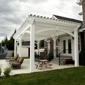 Winning “WOW” Alpine White Poolside Pergola